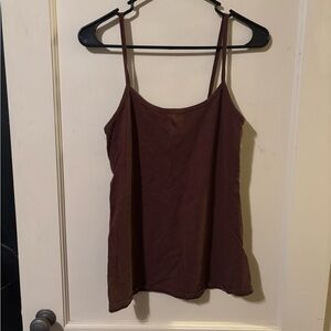 BKE Brown Fitted Sleeveless Camisole Top
